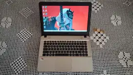 Laptop asus, amd a4-9125, ssd 256gb, ram 4gb, win 10 siap pakai