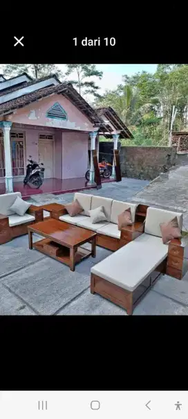 Kursi set jati asli