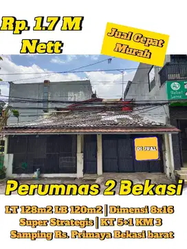 Dijual Rumah Lokasi super strategis, samping Rs. primaya Bekasi barat