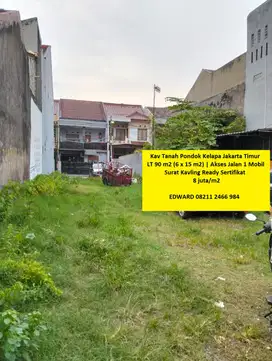 Kav Tanah Murah Bawah Pasar Strategis! Pondok Kelapa Jakarta Timur