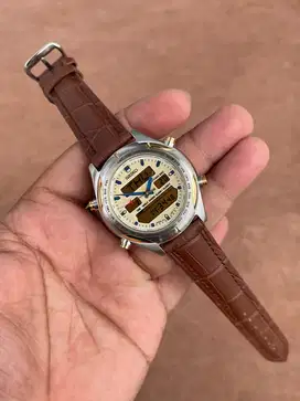 JAM TANGAN PRIA SEIKO WORLD TIME H021 QUARTZ JAPAN VINTAGE ORIGINAL