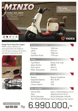Motor listrik Yadea Minio