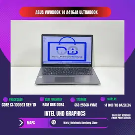 ASUS VIVOBOOK A409JA CORE I3-1005G1 RAM 8GB SSD 256GB 14inci FHD BAZEL
