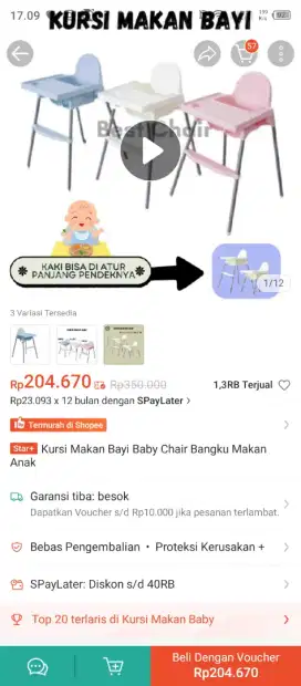 Baby chair (kursi makan bayi)