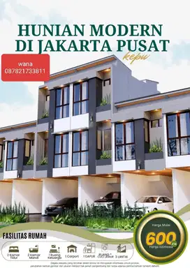Rumah cantik dan elegan (SHM)akses mobil di kepu 7 Kemayoran Jakarta