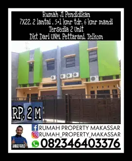 Rumah Jl Pendidikan 7X22, 2 lantai , 5+1 kmr tdr, 6 kmr mandi Tersedia