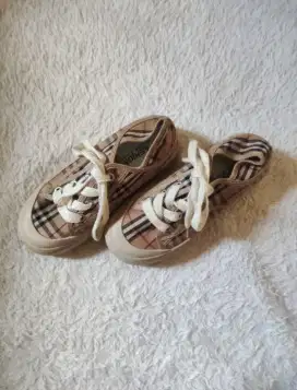 sneakers coklate tartan