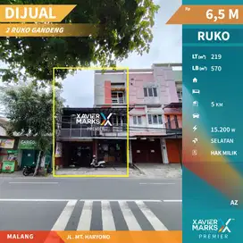 Dijual 2 Ruko Gandeng Di Pinggir Jalan Utama Mt. Haryono,Dinoyo Malang