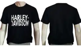 Kaos harley davidson write dan orange tengkorak