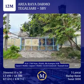 Rumah Area Raya Darmo Tegalsari Pusat Kota Cocok utk Kantor Kost Bank