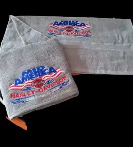Handuk harley davidson orange abu abu