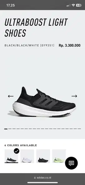 SEPATU ADIDAS ULTRABOOST LIGHT GY9351 SHOES