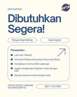 DICARI PENJUAL KOPI KELILING ELEKTRONIK MODERN!!