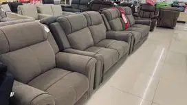 Sofa Set Recline 3,2,1 seat Fabric Cokelat Muda