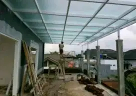 PEMASANGAN CANOPY KACA MINIMALIS