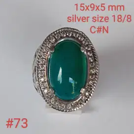 Cincin perak, batu natural bacan Doko