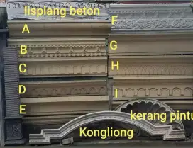 Lisplang beton,tiang beton,roster modern