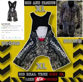 Bib god and famous Real tree sz XL bkas LikeNew