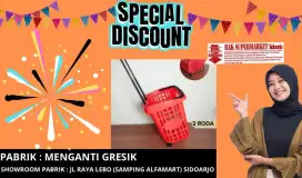 Keranjang tarik supermarket