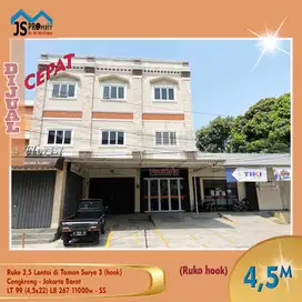 DIJUAL Ruko Hook 3,5 Lantai di Taman Surya 3 Jakarta Barat - SS