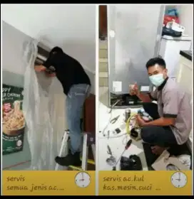 Service AC, kulkas, mesin cuci, DLL