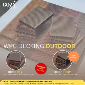 WPC Decking outdoor feijin motif serat kayu | Decking plank kayu