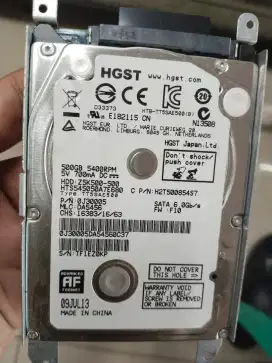Dijual hardisk Bekas Cabutan laptop Siap pakai 500GB masih ada windows