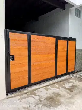 Pagar double slidding GRC