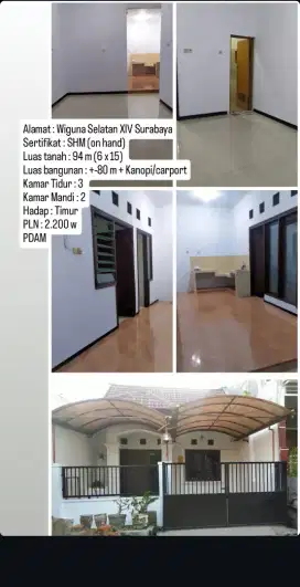 Dijual Rumah Wiguna(Gunung Anyar) Akses dekat tol&bandara juanda