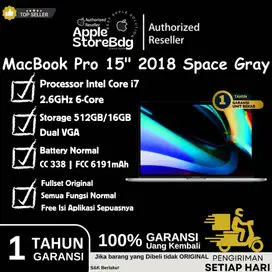 MacBook Pro Touchbar 15inch 512GB/16GB Space Gray 2018 Bekas Berkualit