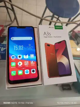 Oppo A3s 6/128gb bekas fullset normal bisa TT