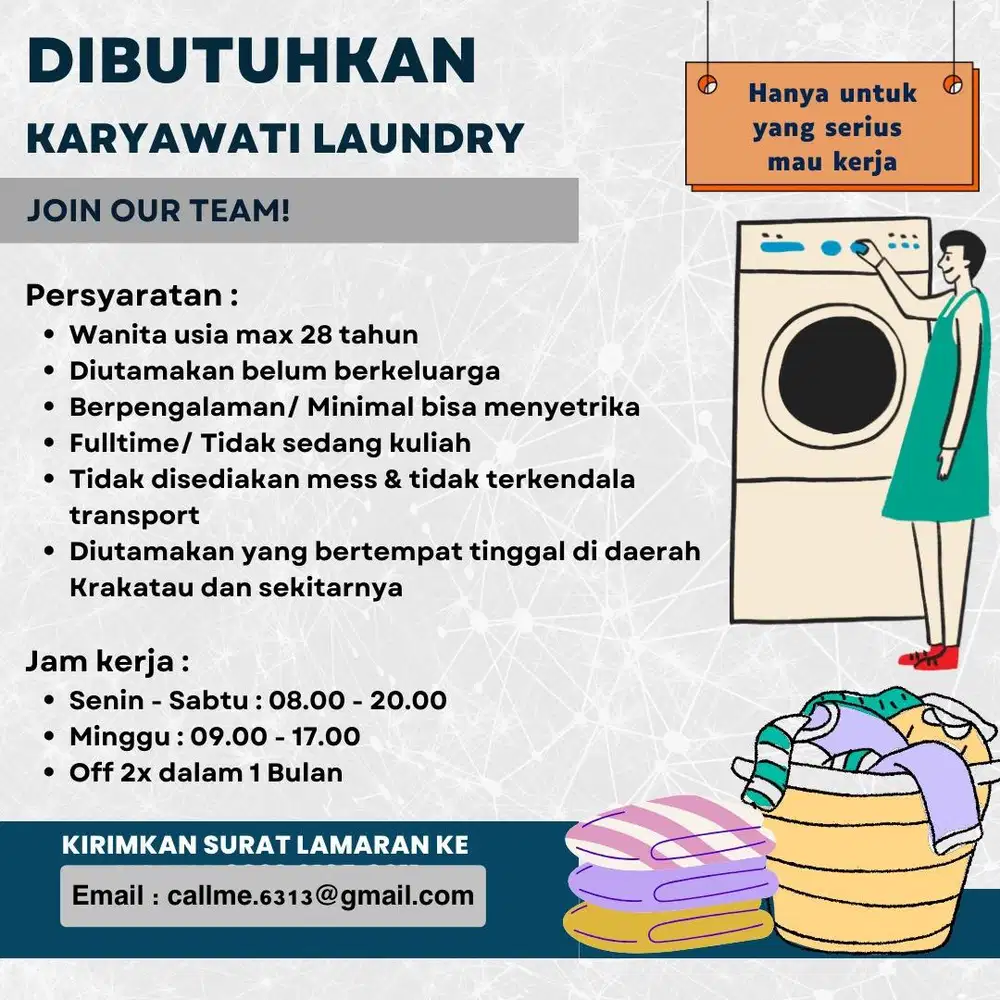 Lowongan kerja Laundry Medan