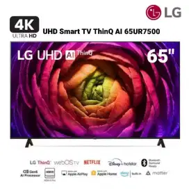 LG Real 4K UHD Smart TV 65 Inch - ThinQ AI 65UR7500 Dolby Digital HDR+