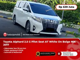 [ LOW KM 32RB ] Toyota Alphard 2.5 G Pilot Seat AT White 2017/2018