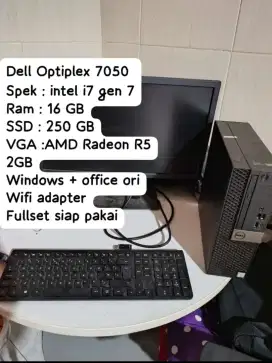 Mini PC Dell optiplex 7050 fullset