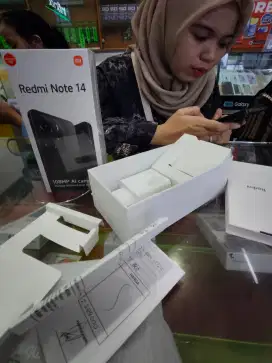 Redmi Note 14 RAM 8/128GB  & 8/256GB,
Brg Segel OriGaransi Resmi 1TH,