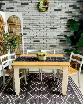 Set meja makan olimpik4kursi