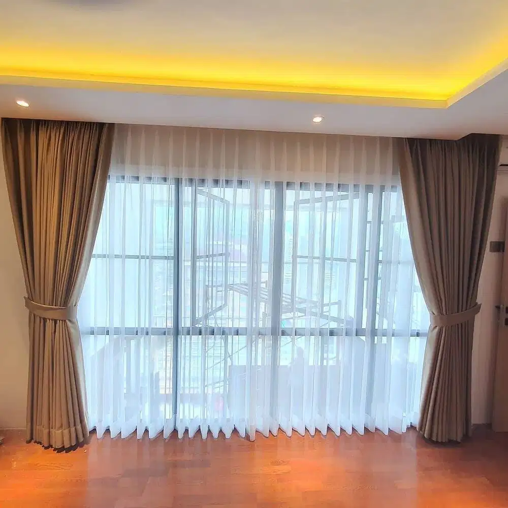 Jual & Pasang Tirai Gorden Vitrase Wallpaper Korden Gordeng Hordeng