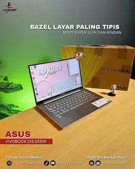 LAPTOP ASUS VIVOBOOK S13 S330F SLIM CORE I5 SSD FULLSET JUAL MURAH BU