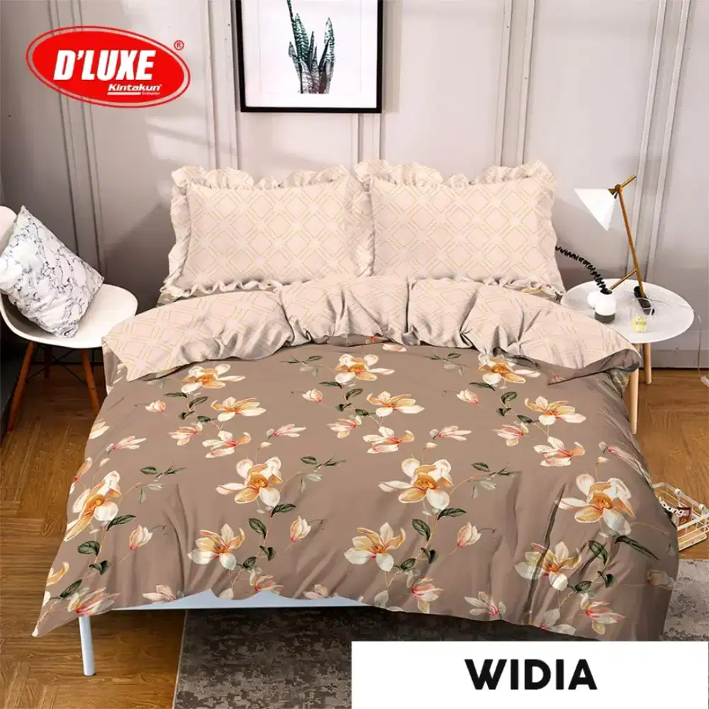 KINTAKUN DLUXE BEDCOVER SET SPREI FLAT SINGLE 120X200 T20 MOTIF WIDIA