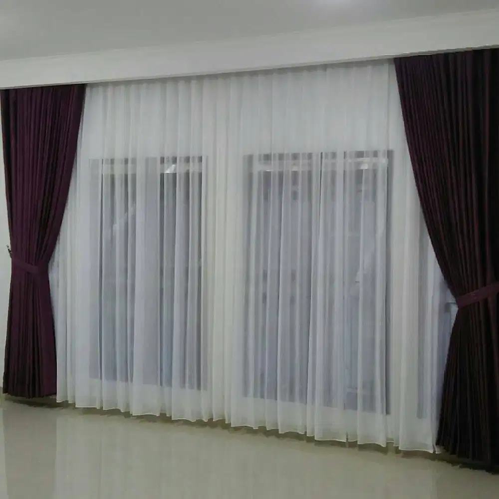 Jual & Pasang Tirai Gorden Vitrase Wallpaper Korden Gordeng Hordeng