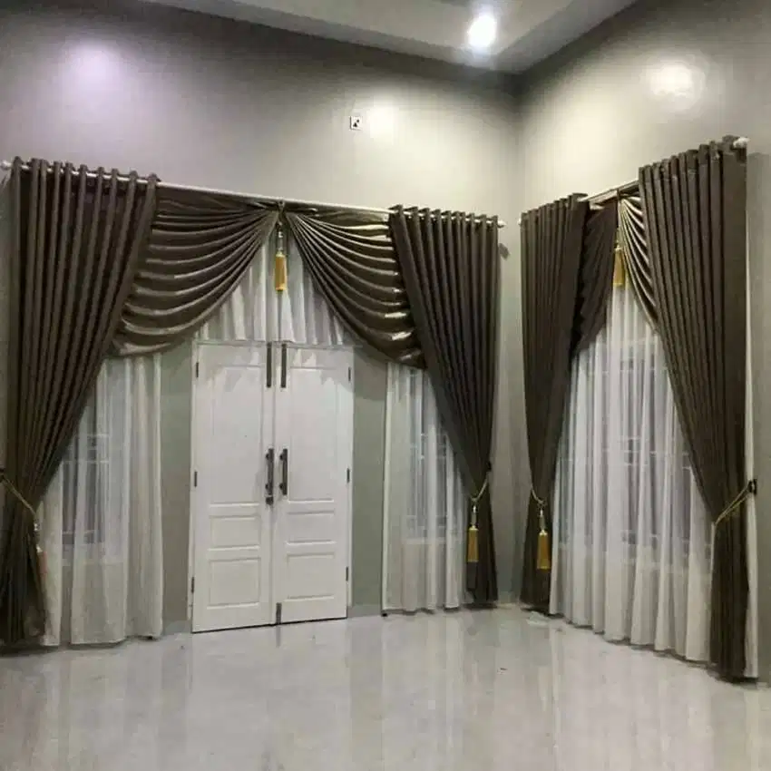 Jual & Pasang Tirai Gorden Vitrase Wallpaper Korden Gordeng Hordeng