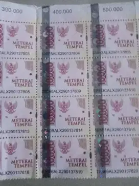 40 meterai 10 rb..jual borong / free ongkir
