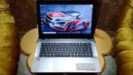 Laptop Ram 8GB Siap Kuliah Gaming VGA AMD Asus AMD A4 SSD 128GB+500GB