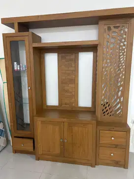 Lemari bupet tv bahan kayu