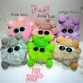 Gantungan Kunci Bulu Karakter Manusia Salju Lucu Unik Gemoy