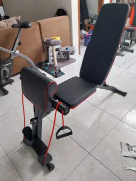 ALAT FITNESS KURSI SIT UP DUMBELL AJUST BENCH TALI ELASTIS