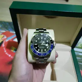 JAM TANGAN ROLEX BATMAN TAHUN 2018 FULL SET KONDISI 97% BU!!