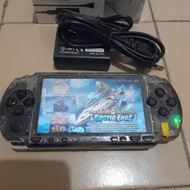 PSP Fat Tebel Kesing Transparan Memory game 8gb Mines Layar Kusam