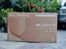 Tv tcl 43 google tv UHD 4k baru